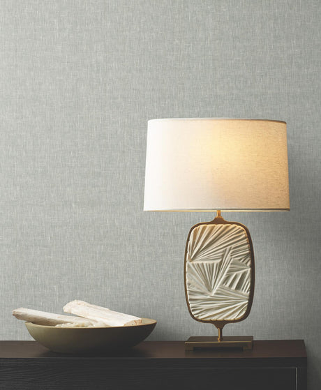 Ronald Redding Designs Sheer Linen Sparkling Ash Wallpaper
