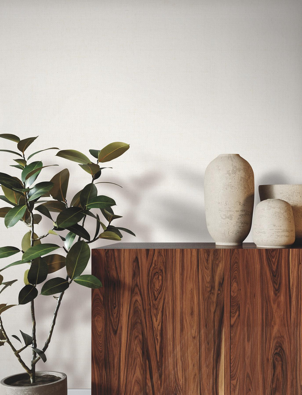 Ronald Redding Designs Satin Paperweave Bright White Wallpaper