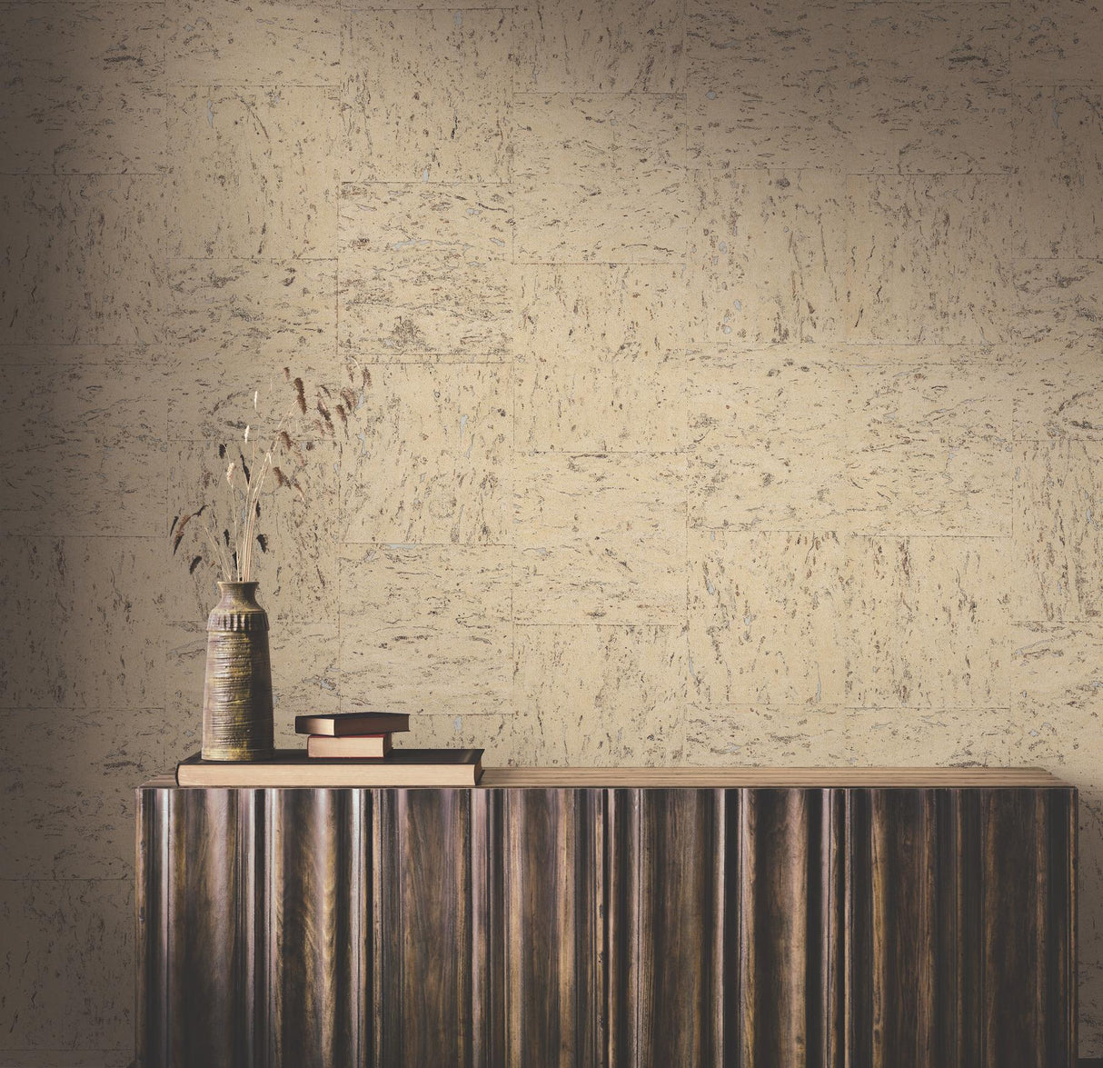 Ronald Redding Designs Caldera Cork Whitewash Wallpaper