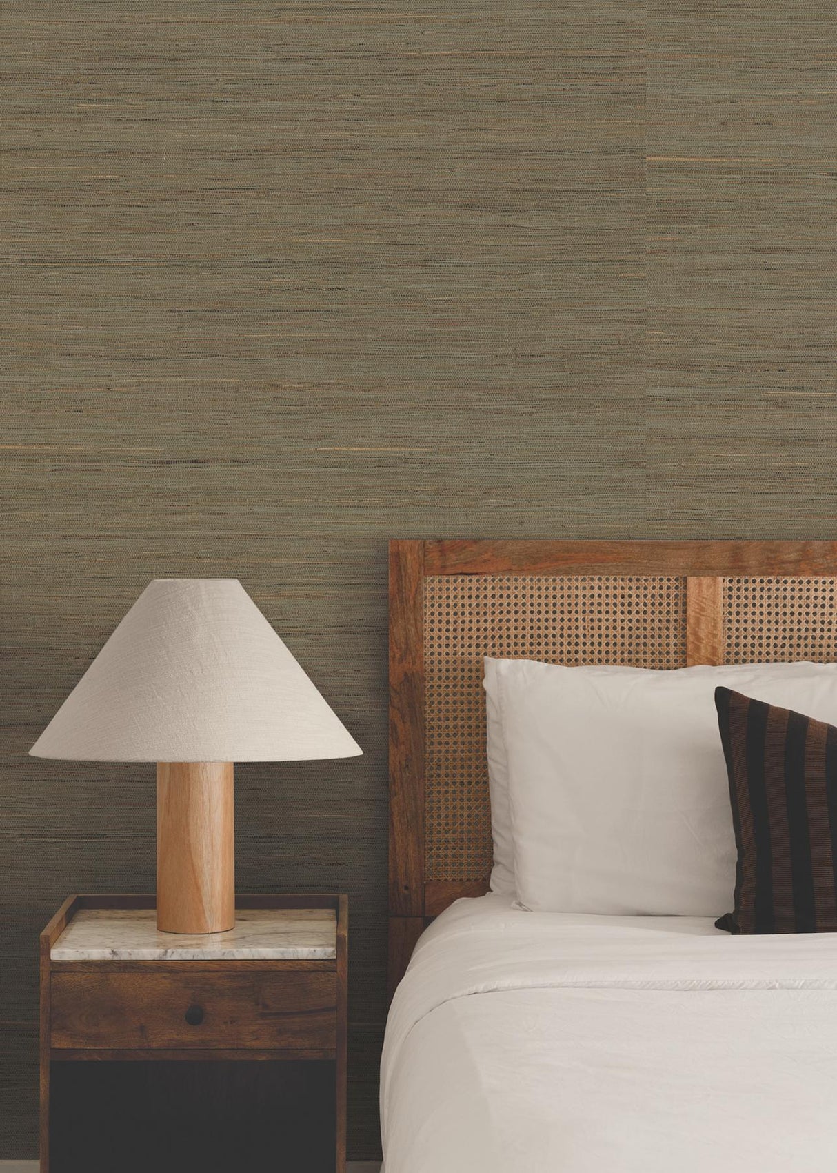 Ronald Redding Designs Multicolored Hemp Charcoal Wallpaper