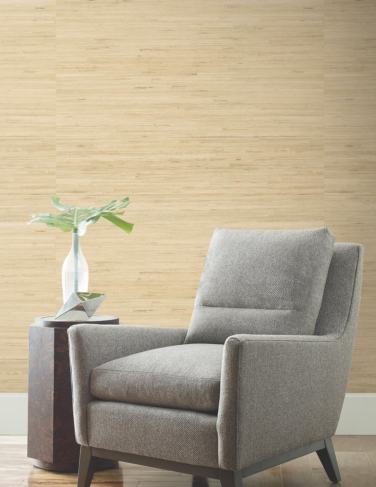 Ronald Redding Designs Horizontal Jute Oatmeal Wallpaper