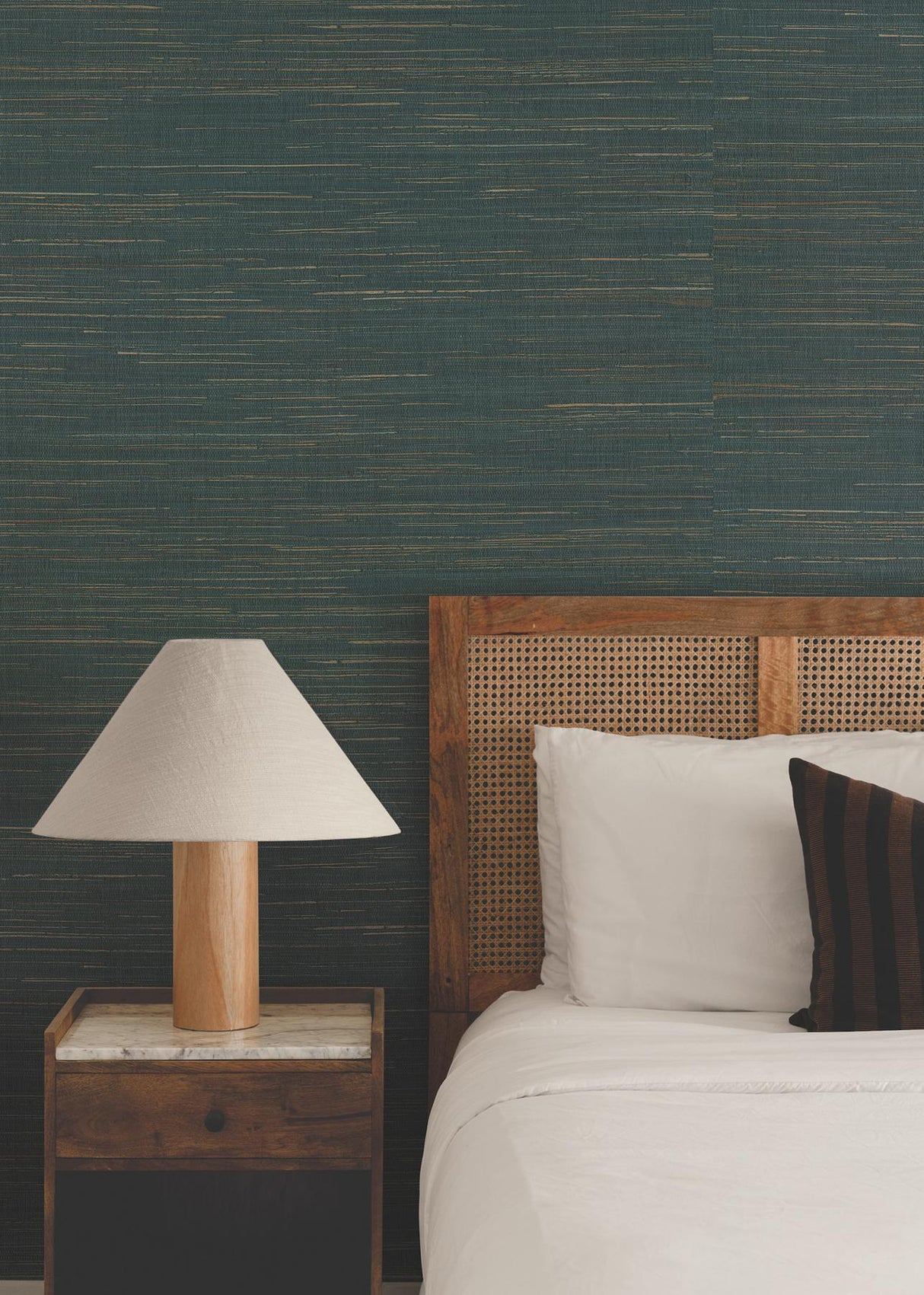 Ronald Redding Designs Multicolored Hemp Blue Wallpaper