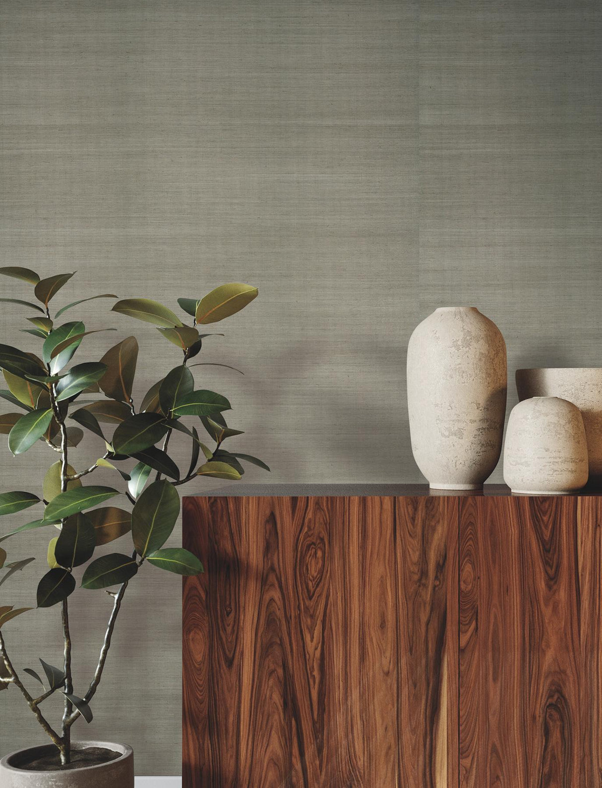 Ronald Redding Designs Glistening Sisal Feathered Wallpaper
