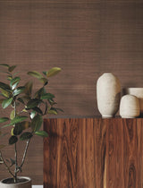 Ronald Redding Designs Glistening Sisal Friar Brown Wallpaper