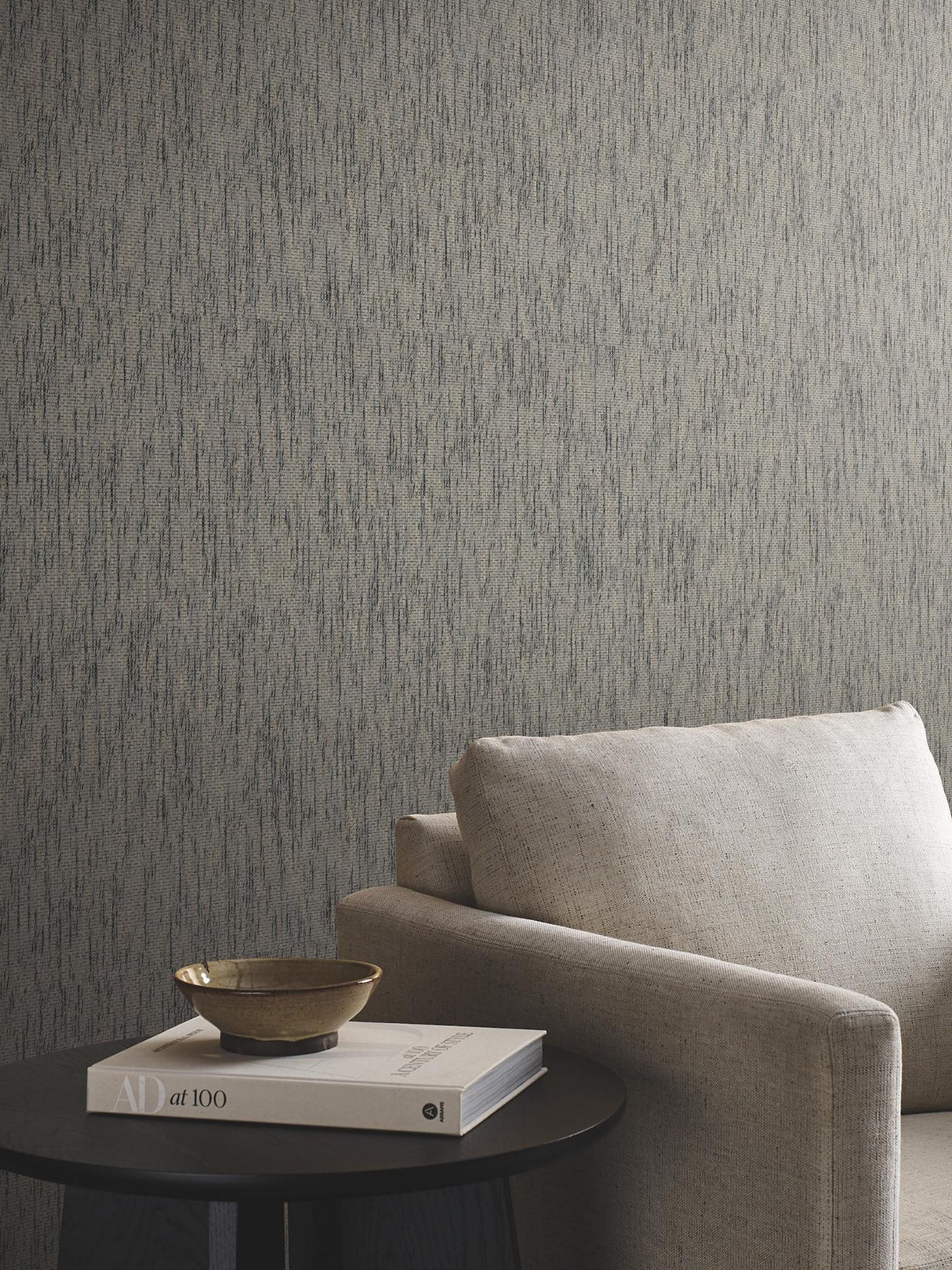 Ronald Redding Designs Twist Paperweave Black / Gray Wallpaper