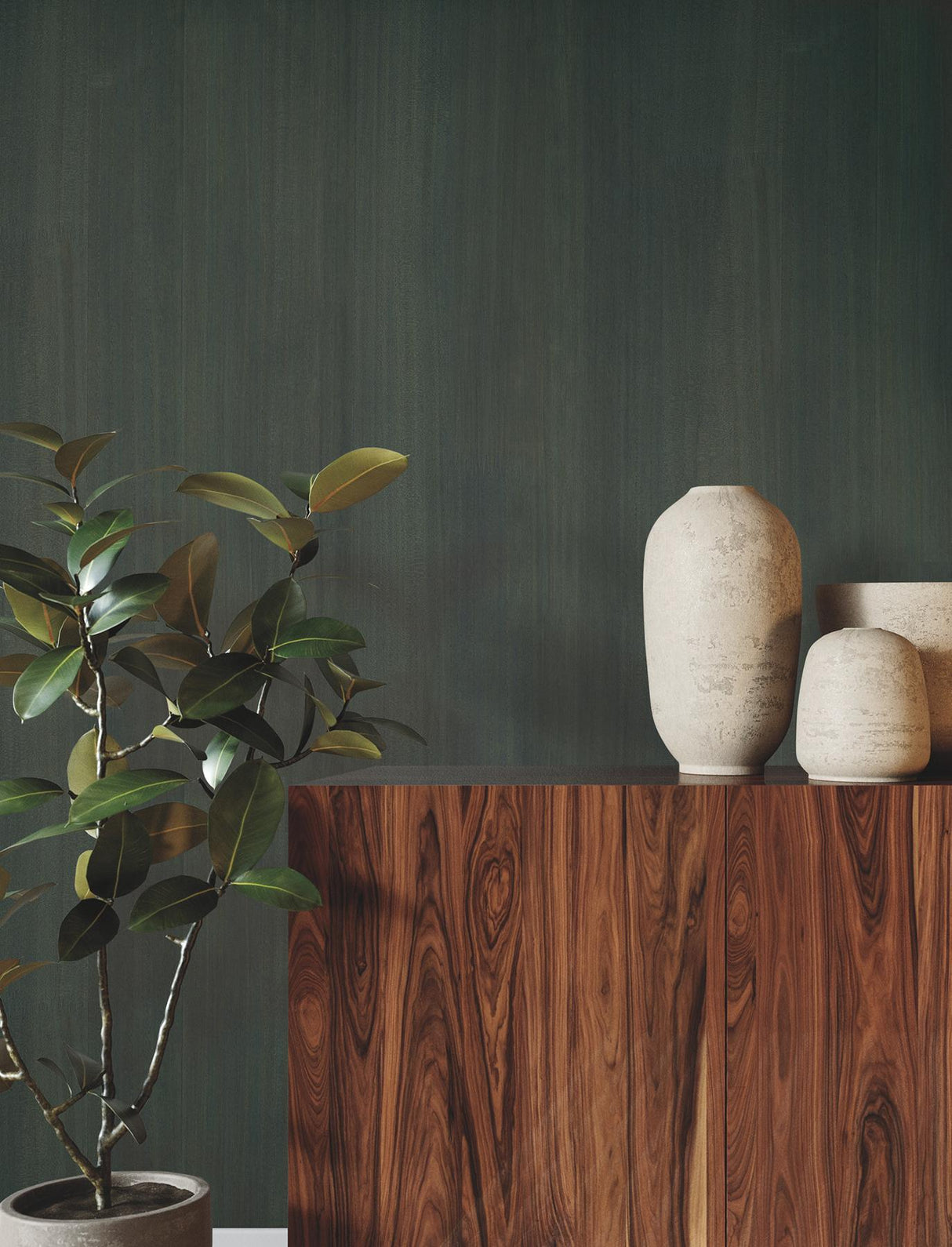 Ronald Redding Designs Wood Veneer Verdigris Wallpaper