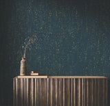 Ronald Redding Designs Caldera Cork Navy / Gold Wallpaper