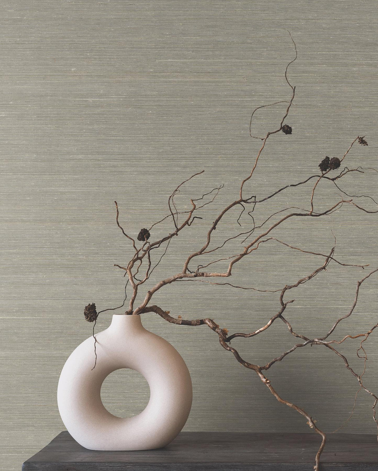 Ronald Redding Designs Smooth Abaca Moonstone Wallpaper