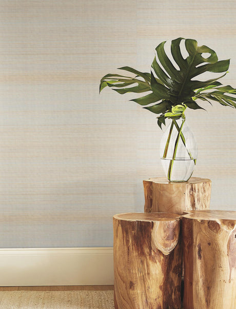 Ronald Redding Designs Tailored Abaca White Pearl Wallpaper