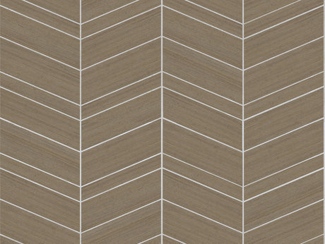 Ronald Redding Designs Chevron Abaca Cinnamon Wallpaper