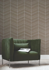 Ronald Redding Designs Chevron Abaca Cinnamon Wallpaper