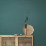 Ronald Redding Designs Painted Hemp Peacock Wallpaper