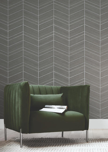 Ronald Redding Designs Chevron Abaca Portabella Wallpaper
