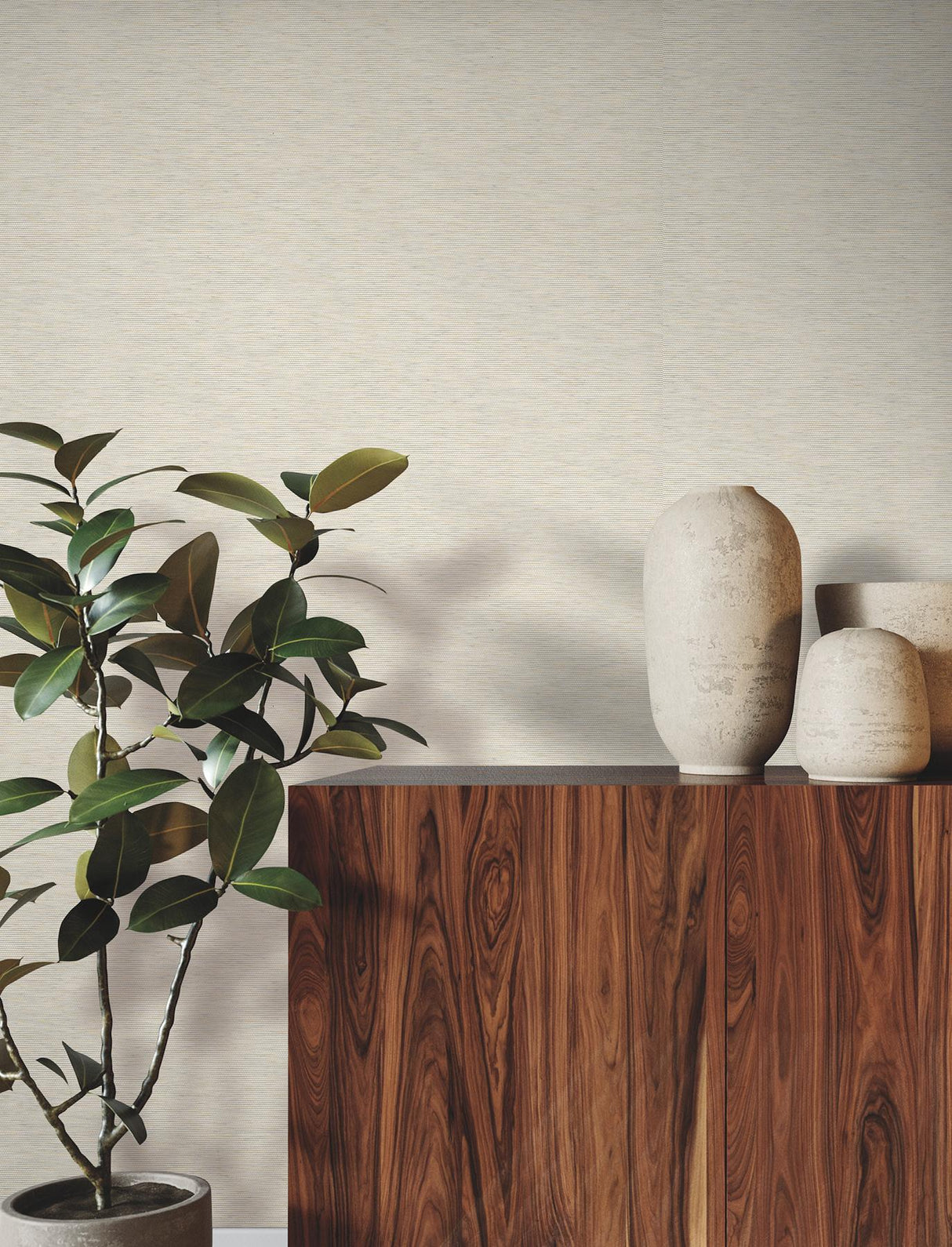 Ronald Redding Designs Timeless Paperweave Oyster Pearl Wallpaper