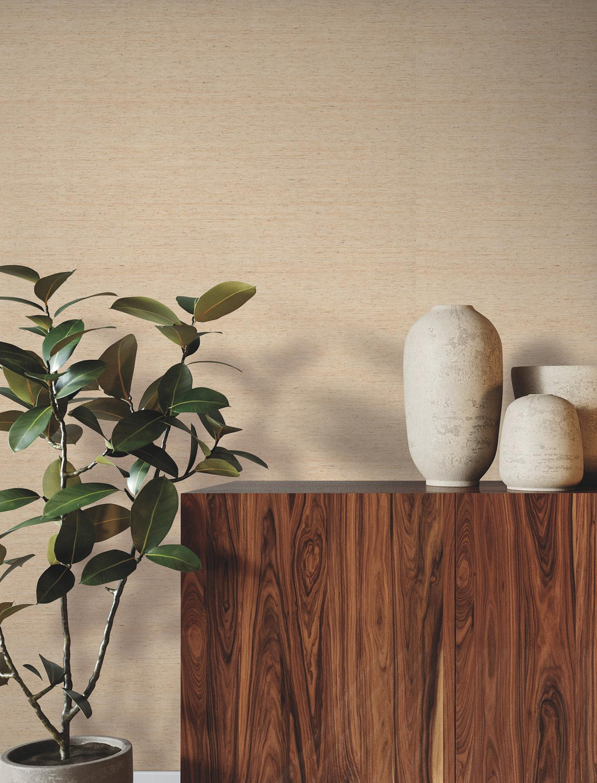 Ronald Redding Designs Nature's Abaca Oat Wallpaper