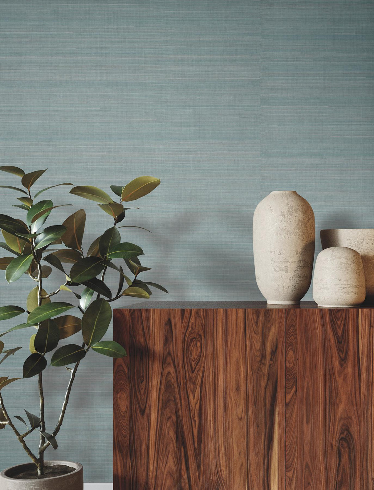 Ronald Redding Designs Fine Abaca Ice Blue Wallpaper