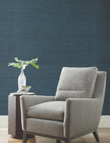 Ronald Redding Designs Horizontal Jute Bijou Blue Wallpaper