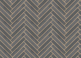 Ronald Redding Designs Herringbone Wood Veneer Graphite Wallpaper