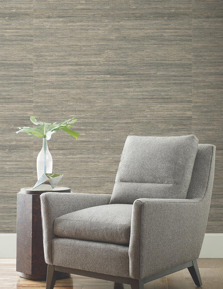 Ronald Redding Designs Horizontal Jute Black / Natural Wallpaper
