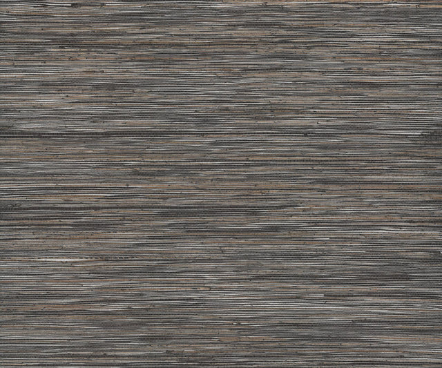 Ronald Redding Designs Shimmering Hemp Black / Silver Wallpaper
