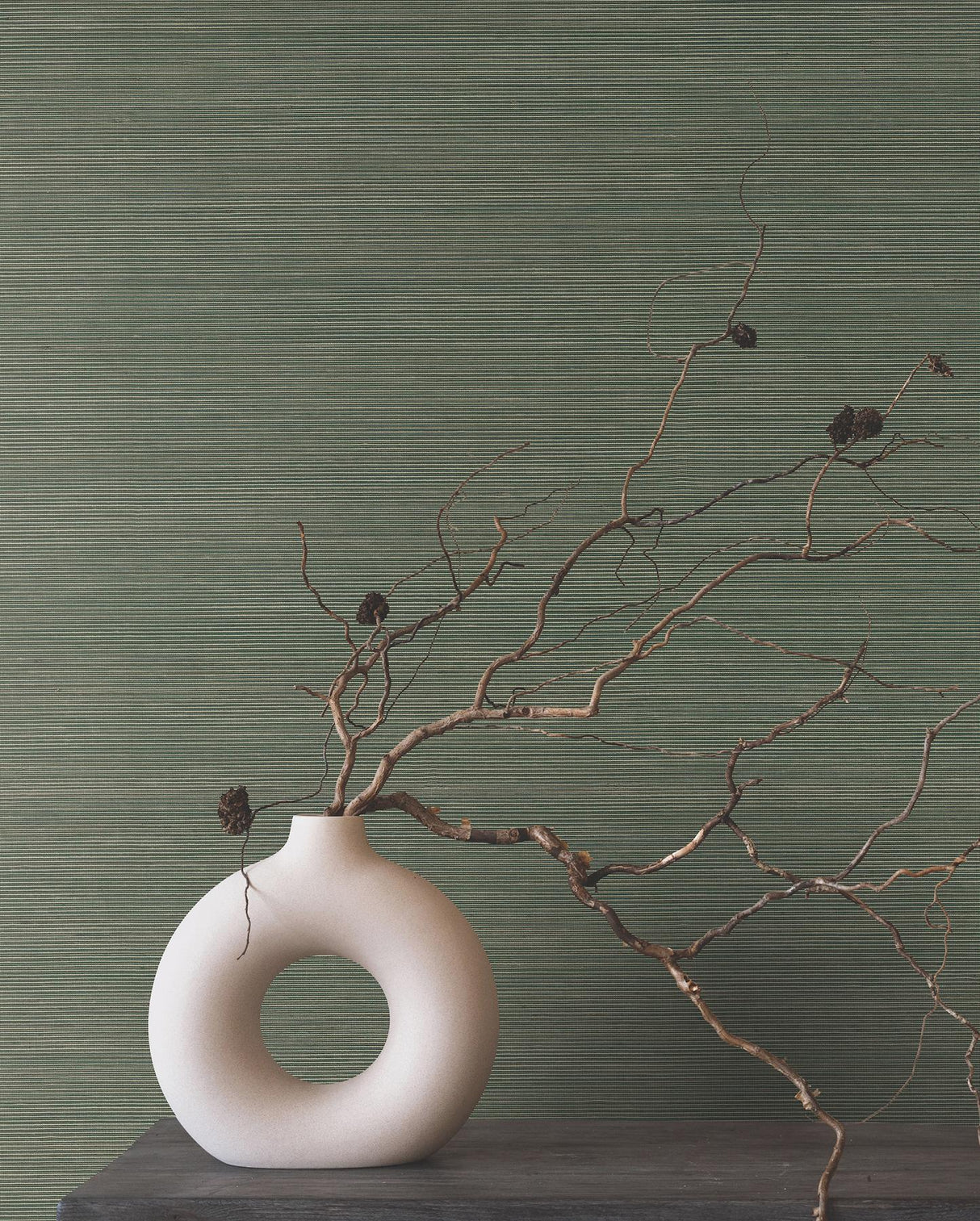 Ronald Redding Designs Smooth Abaca Forest Wallpaper