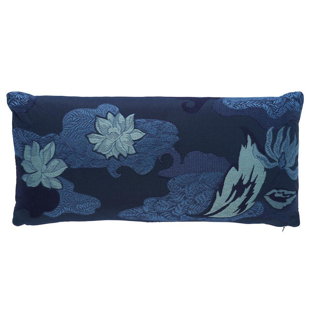 Schumacher Bleu 24" x 12" Lian Dream Pillow
