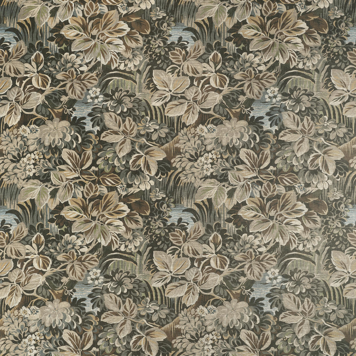 Thibaut Night Garden Brown Fabric