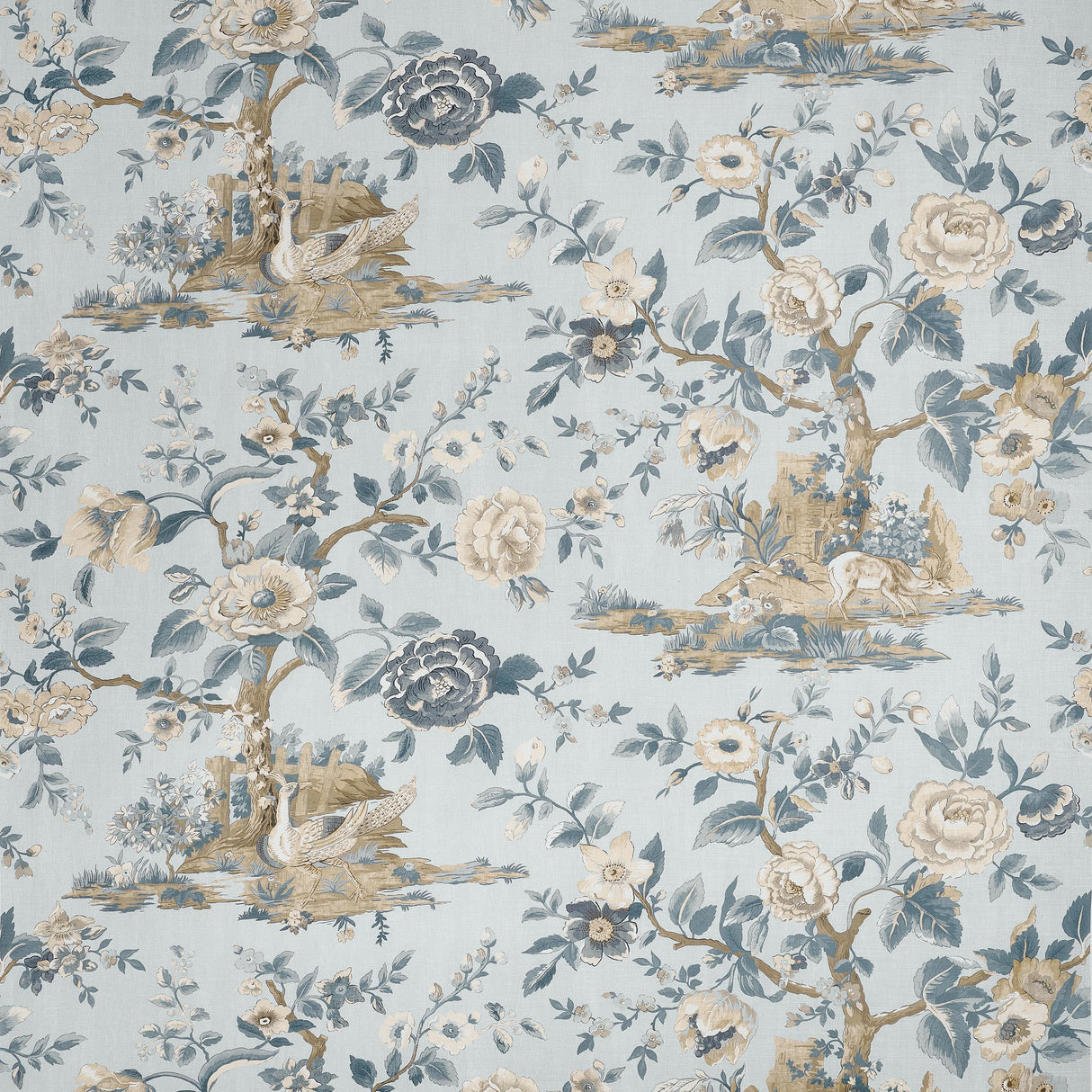 Thibaut Forest Lodge Spa Blue Fabric