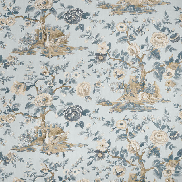 Thibaut Forest Lodge Spa Blue Fabric