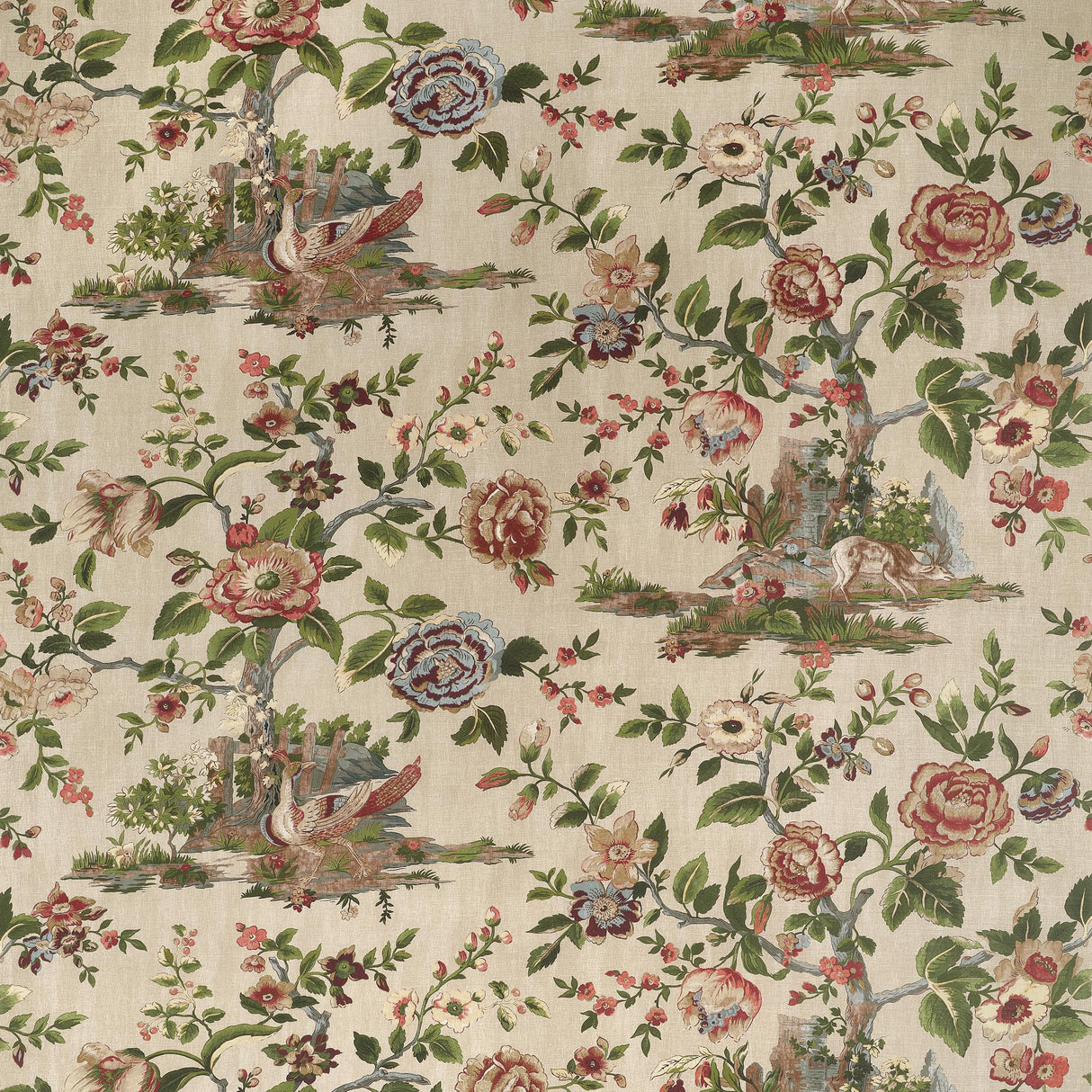 Thibaut Forest Lodge Flax Fabric