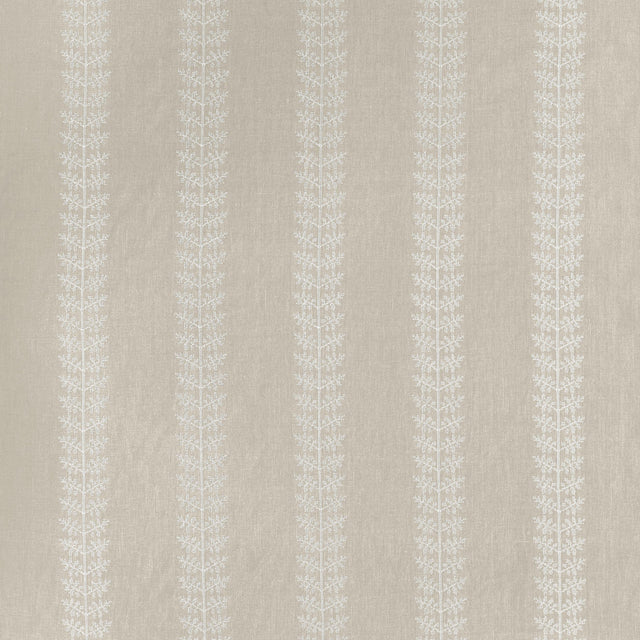Thibaut Amble Embroidery Flax Fabric