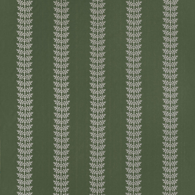 Thibaut Amble Embroidery Olive Fabric