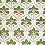 Thibaut Kendall Damask Embroidery Olive Fabric