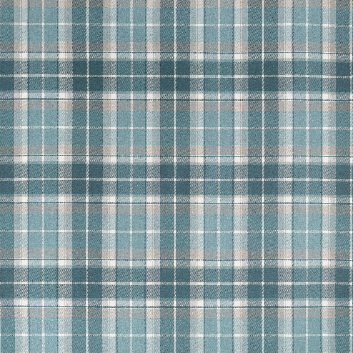 Thibaut Scot'S Plaid Spa Blue Fabric