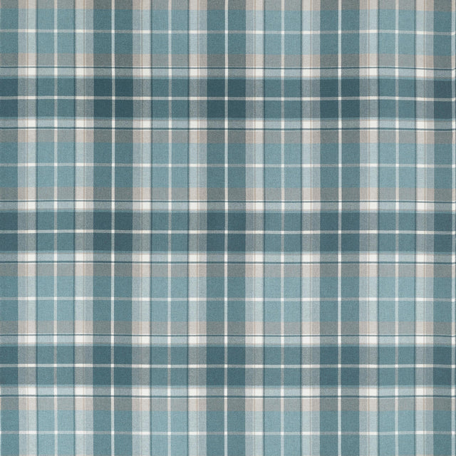 Thibaut Scot'S Plaid Spa Blue Fabric