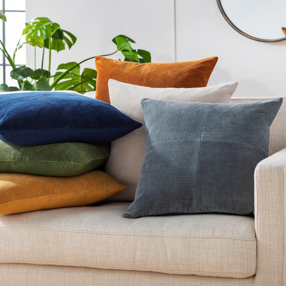 Livabliss Corduroy Quarters CDQ-006 18"L x 18"W Pillow
