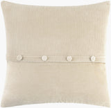 Livabliss Corduroy Quarters CDQ-009 22"L x 22"W Pillow