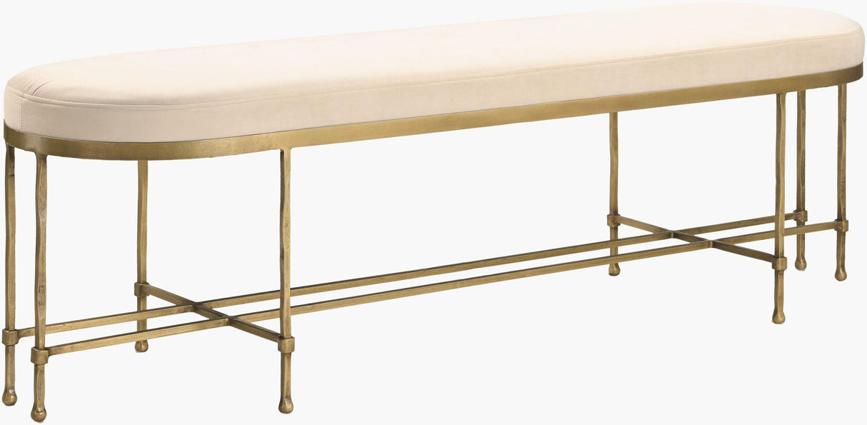 Surya Engel ENGL-003 18"H x 60"W x 17"D Bench/Ottoman/Stool