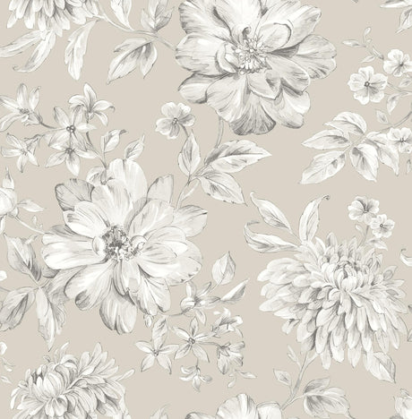 Brewster Home Fashions Fine Decor Medley Gabriela Champagne Wallpaper