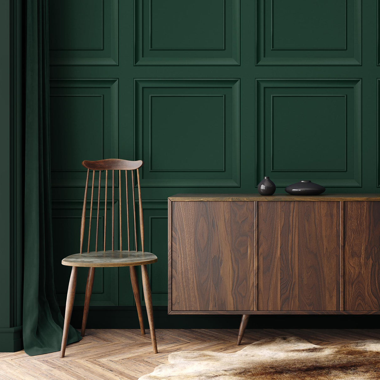 Brewster Home Fashions Fine Decor Medley Distinctive Evergreen Wallpaper