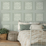 Brewster Home Fashions Fine Decor Medley Edwina Sage Wallpaper