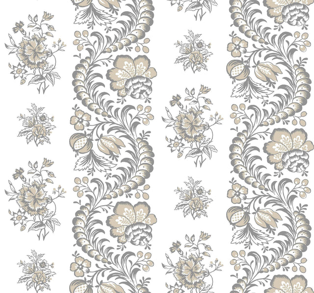 Antonina Vella Beaumont Charcoal Wallpaper