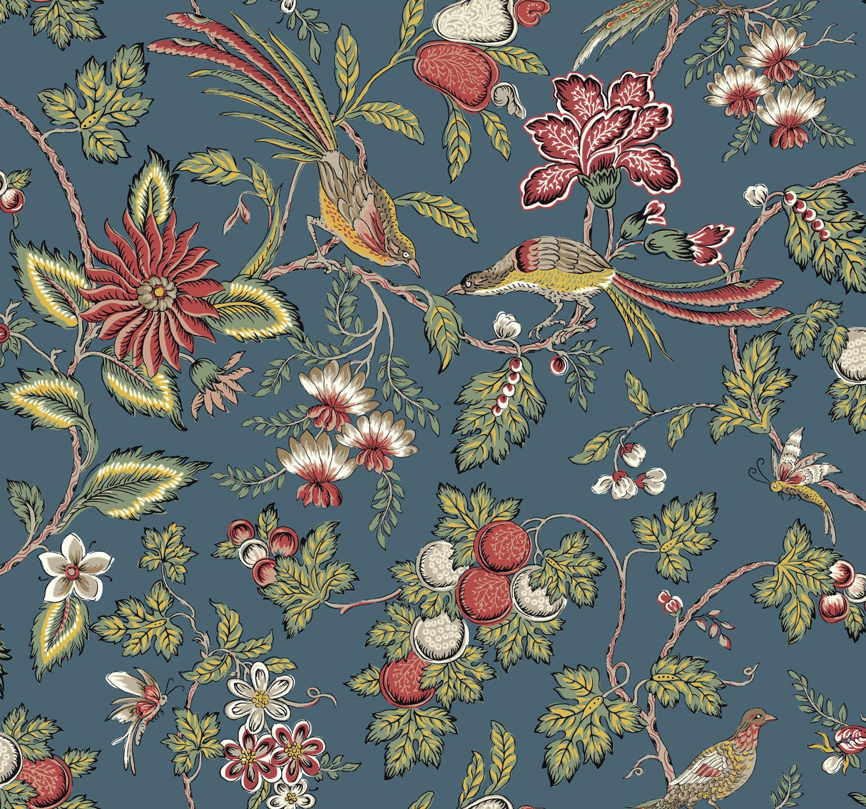 Antonina Vella Parterre Indigo Wallpaper