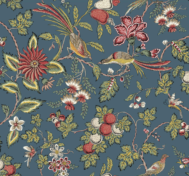 Antonina Vella Parterre Indigo Wallpaper