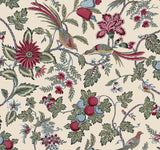 Antonina Vella Parterre Raspberry Wallpaper