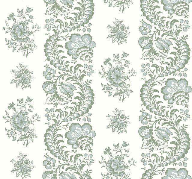 Antonina Vella Beaumont Green Wallpaper