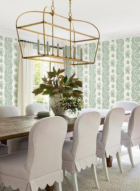 Antonina Vella Beaumont Green Wallpaper