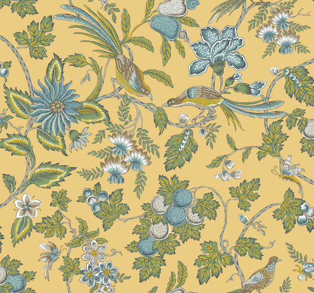 Antonina Vella Parterre Saffron Wallpaper