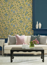 Antonina Vella Parterre Saffron Wallpaper