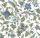 Antonina Vella Parterre Sage & Indigo Wallpaper